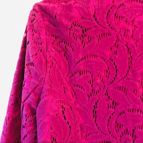 CABI Plumberry Lace Frolic Jacket Size 6 - Picture 9 of 10